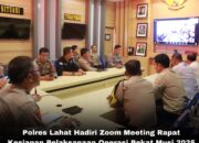 Polres Lahat Hadiri Zoom Meeting Rapat Kesiapan Pelaksanaan Operasi Pekat Musi 2025