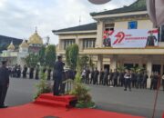 “Polri Untuk Masyarakat”, Hari Bhayangkara Ke-79 tahun 2025 Polres Lahat Upacara Bersama Di Pemda