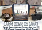 Lapas Kelas IIA Lahat Terima Bantuan Mesin Roasting Kopi dari PT. MIP Wujud Dukungan Program Akselerasi Kemenimipas