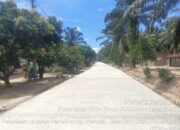 Jalan Cor Beton SP 1 – SP 5 Dikerjakan CV RIZKI RAYA ABADI Telah Rampung 80 Persen