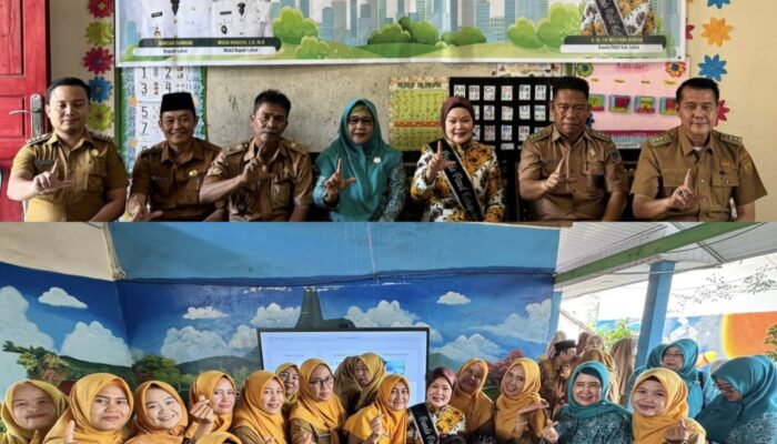 Cegah Stunting, Bunda PAUD Kabupaten Lahat Ir Sri Meliyana Bursah Berikan Makanan Tambahan Anak Usia Dini