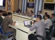 Polres Lahat Rakor Rencana Pengamanan Aksi Unjuk Rasa Masyarakat Pertikal Kikim Timur