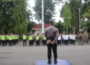 Pengamanan Kunker Mendes dan BNN Pusat di Kabupaten Lahat, Polres Lahat Gelar Apel Gabungan