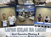 Lapas Kelas IIA Lahat Giat Executive Meeting dan Penandatanganan Pakta Integritas TA 2026