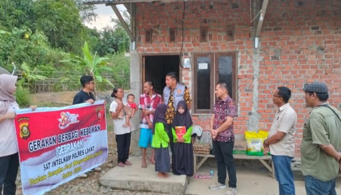 Giat GEBRAKAN, Kasat Intelkam Polres Lahat Terharu Kunjungi Kakak dan Adik Yatim Piatu