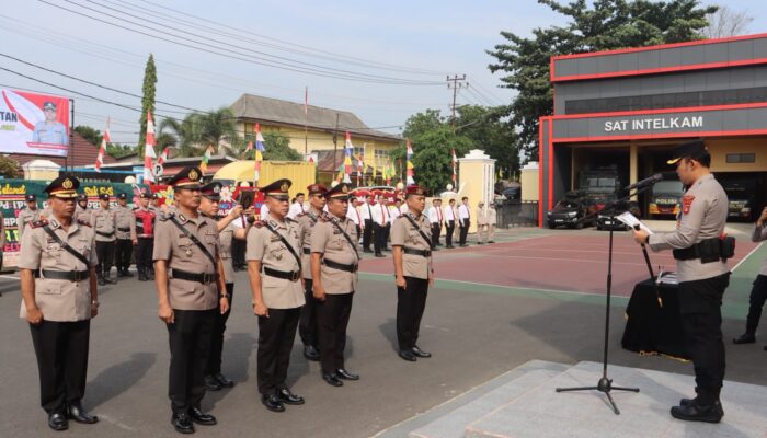 Kapolres Lahat Pimpin Sertijab Kabag Ren, Kasat Resnarkoba, Kapolsek Kota Lahat dan Kapolsek Kikim Barat