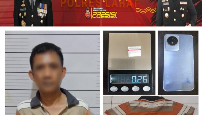 Satres Narkoba Polres Lahat Amankan Pria Diduga Edarkan Sabu 0,26 Gram di Pasar Baru
