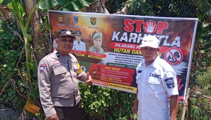 Polres Lahat Gencar Sosialisasi, Imbauan dan Patroli “STOP KARHUTLA”