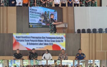 Rakor di Kabupaten Lahat, Team Penyuluh Mabes TNI : Sinergis, Bersama Deteksi Dini Cegah Karhutla