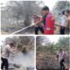 Polres Lahat Bersama, Damkar dan Masyarakat, Tangani Karhutlah di Kikim Timur