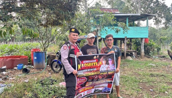 Polsek Jarai Patroli Pencegahan Karhutla Edukasi Masyarakat di Desa Muara Jauh