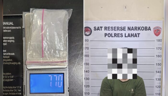 Satresnarkoba Polres Lahat Ungkap Kasus Sabu 7,70 Gram di Jalan Penghijauan
