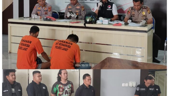 Polres Lahat Gerebek Tiga Lokasi Diduga Kampung Narkoba, Sejumlah BB Diamankan
